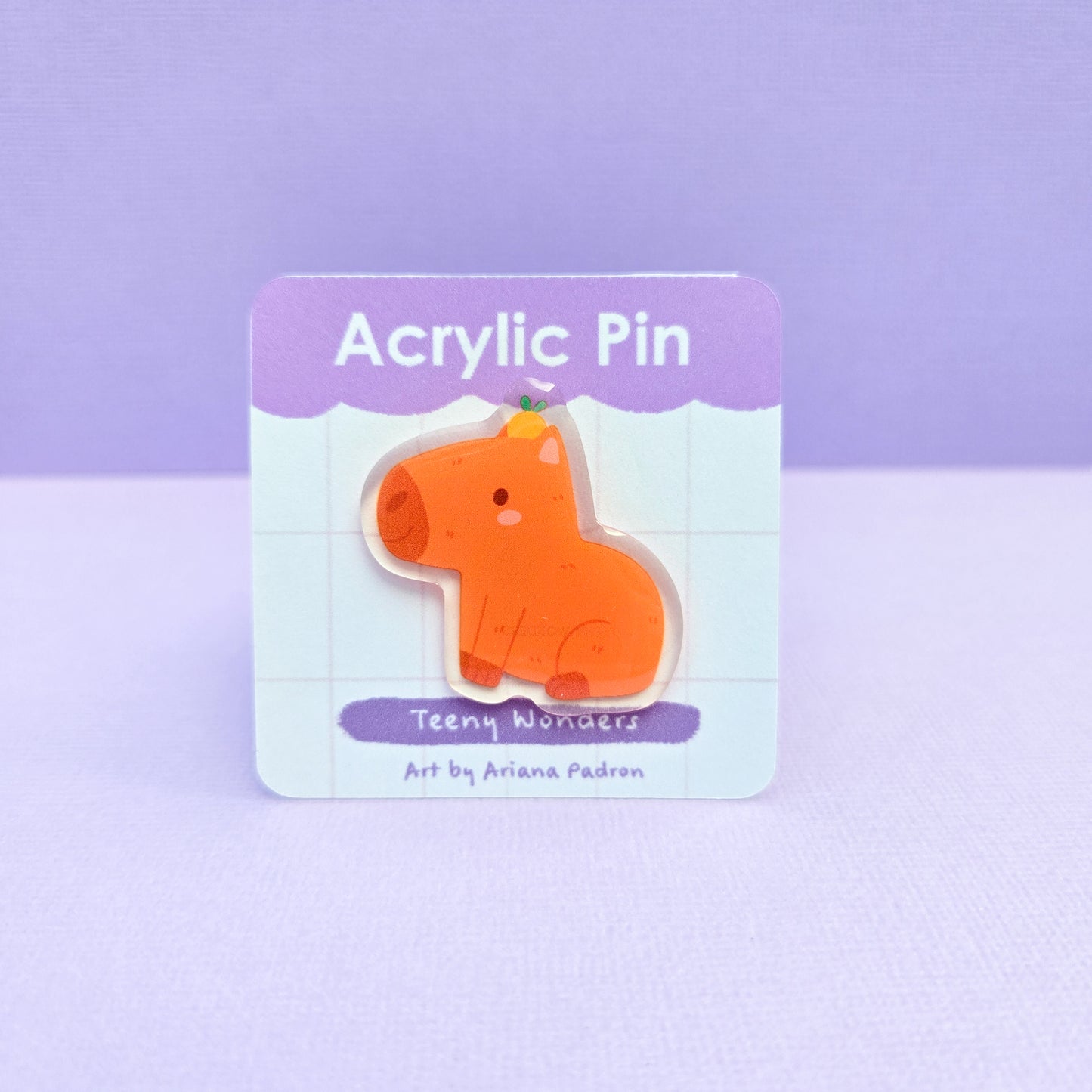 Capybara Acrylic pin