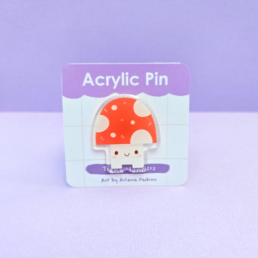 Mushroom Acrylic Pins