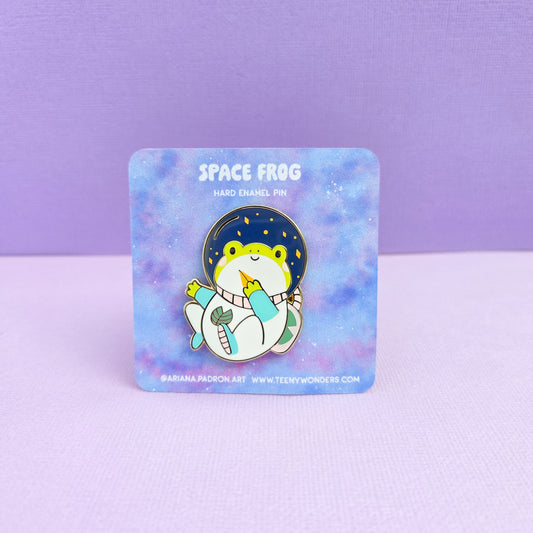 Space Frog Enamel Pin