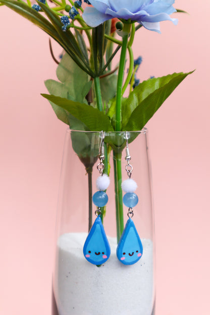 Handmade Clay RainDrop Earrings